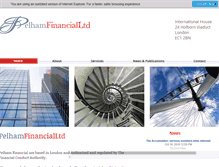 Tablet Screenshot of pelhamfinancial.com